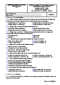 Đề kiểm tra cuối học kì II Vật lí 9 - Mã đề 3