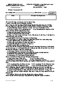 Đề kiểm tra giữa học kì II Lịch sử 9 - Mã đề 