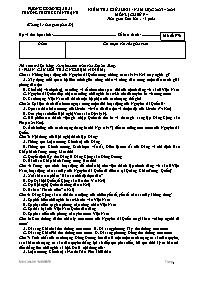 Đề kiểm tra giữa học kì II Lịch sử 9 - Mã đề 