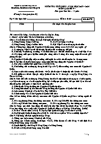 Đề kiểm tra giữa học kì II Lịch sử 9 - Mã đề 