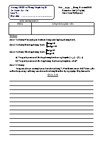 Đề kiểm tra Toán 9 - Năm học 2017-2018 - Trườ