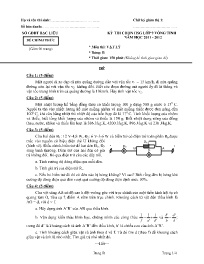 Đề thi chính thức HSG Vật lí 9 vòng Tỉnh - Bả