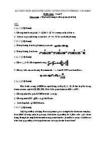 Đề thi HSG Toán 9 - Năm học 2024-2025 (Có đáp