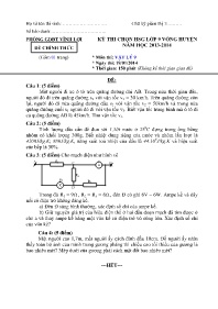 Đề thi HSG Vật lí 9 vòng Huyện - Năm học 2013
