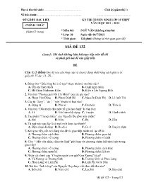 Đề thi tuyển sinh vào 10 THPT Ngữ văn (Không 