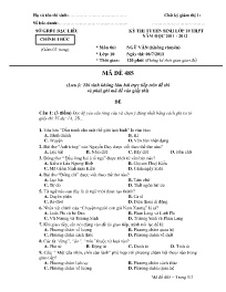 Đề thi tuyển sinh vào 10 THPT Ngữ văn (Không 