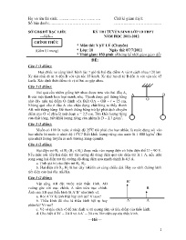 Đề thi tuyển sinh vào 10 THPT Vật lí (Chuyên)
