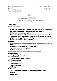 Giáo án Âm nhạc 9 - Tuần 13, Tiết 13: Ôn tập
