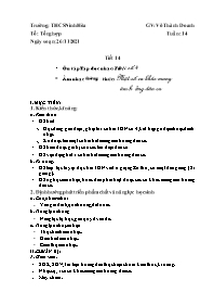 Giáo án Âm nhạc 9 - Tuần 14, Tiết 14: Ôn tập