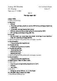 Giáo án Âm nhạc 9 - Tuần 17, Tiết 17: Ôn tập