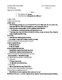 Giáo án Âm nhạc 9 - Tuần 4, Tiết 5: Ôn tập bà