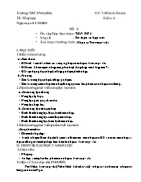 Giáo án Âm nhạc 9 - Tuần 6, Tiết 6: Ôn tập Tậ