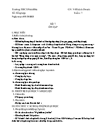 Giáo án Âm nhạc 9 - Tuần 7, Tiết 7: Ôn tập -