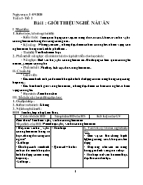 Giáo án Công nghệ 9 - Tuần 1 - Năm học 2020-2