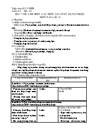 Giáo án Công nghệ 9 - Tuần 13 - Năm học 2020-
