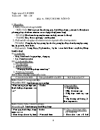 Giáo án Công nghệ 9 - Tuần 20 - Năm học 2020-