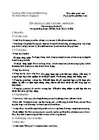 Giáo án Công nghệ 9 - Tuần 22-25 - Nguyễn Huỳ