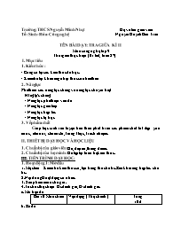 Giáo án Công nghệ 9 - Tuần 27 - Năm học 2020-