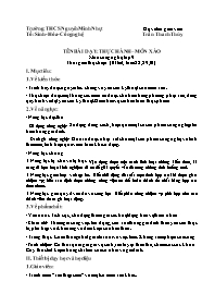 Giáo án Công nghệ 9 - Tuần 28-30 - Năm học 20