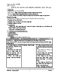 Giáo án Công nghệ 9 - Tuần 6 - Năm học 2020-2