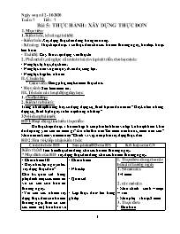 Giáo án Công nghệ 9 - Tuần 7 - Năm học 2020-2