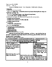 Giáo án Công nghệ 9 - Tuần 8 - Năm học 2020-2