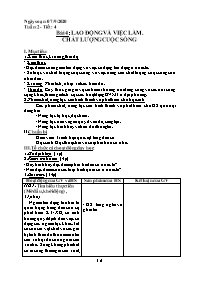 Giáo án Địa lí 9 - Tuần 2, Bài 4: Lao động và