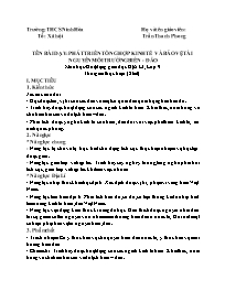 Giáo án Địa lí 9 - Tuần 28, Bài: Phát triển t