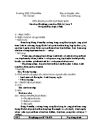 Giáo án Địa lí 9 - Tuần 32 - Trần Thanh Phong