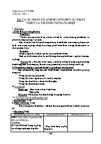 Giáo án Địa lí 9 - Tuần 4, Bài 7: Các nhân tố