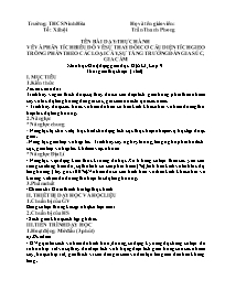 Giáo án Địa lí 9 - Tuần 5 - Trần Thanh Phong