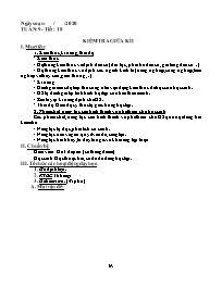 Giáo án Địa lí 9 - Tuần 9: Kiểm tra giữa kì I