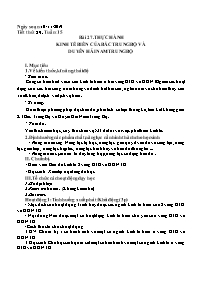 Giáo án Địa lí Lớp 9 - Tuần 15 - Năm học 2019