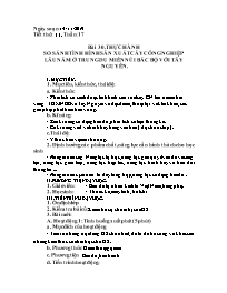 Giáo án Địa lí Lớp 9 - Tuần 17 - Năm học 2019