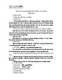 Giáo án Địa lí Lớp 9 - Tuần 23 - Năm học 2019