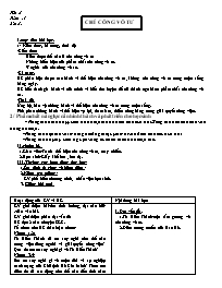 Giáo án GDCD 9 - Tiết 1, Bài 1: Chí công vô t