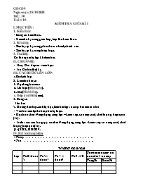 Giáo án GDCD 9 - Tiết 10: Kiểm tra giữa kì I