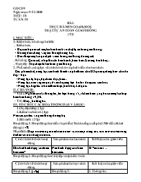 Giáo án GDCD 9 - Tiết 18: Thực hành ngoại khó