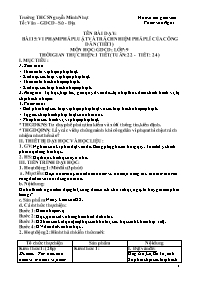 Giáo án GDCD 9 - Tiết 24, Bài 15: Vi phạm phá