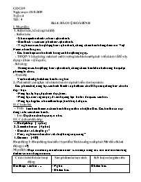 Giáo án GDCD 9 - Tiết 4, Bài 4: Bảo vệ Hòa Bì