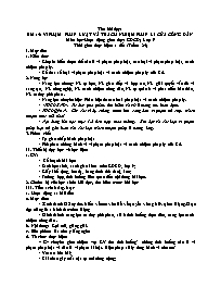 Giáo án GDCD 9 - Tuần 24, Bài 15: Vi phạm phá