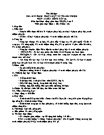 Giáo án GDCD 9 - Tuần 25, Bài 15: Vi phạm phá
