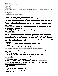 Giáo án GDCD 9 - Tuần 9, Bài 7: Kế thừa và ph