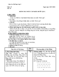 Giáo án Giáo dục thể chất 9 - Tuần 15 - Năm h