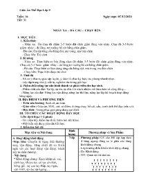 Giáo án Giáo dục thể chất 9 - Tuần 16 - Năm h