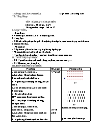 Giáo án Giáo dục thể chất 9 - Tuần 19 - Mã Đồ