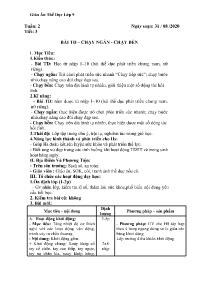 Giáo án Giáo dục thể chất 9 - Tuần 2 - Năm họ