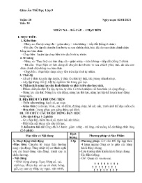 Giáo án Giáo dục thể chất 9 - Tuần 20 - Năm h