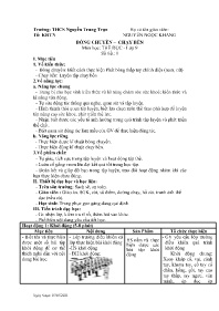 Giáo án Giáo dục thể chất 9 - Tuần 28 - Năm h