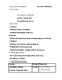 Giáo án Giáo dục thể chất 9 - Tuần 3 - Năm họ